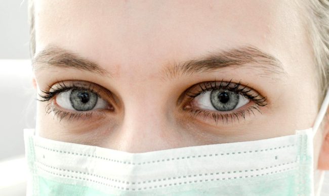 Nurse wearing a mask. Nurse wearing a mask.
